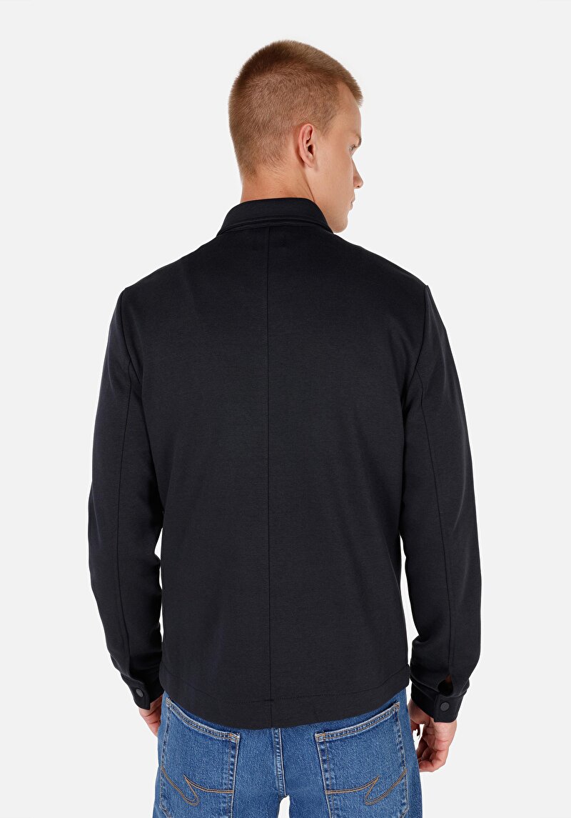 Imagine a Jacheta De Barbati Albastru Marin Slim Fit Cl1069747