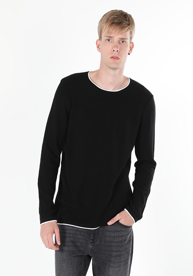 Imagine a Pulover De Barbati Negru Regular Fit  Cl1056038