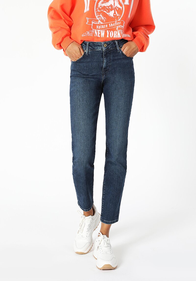 Afișați detalii pentru Pantaloni De Dama Denim Slim Fit 703 Carla Cl1060396