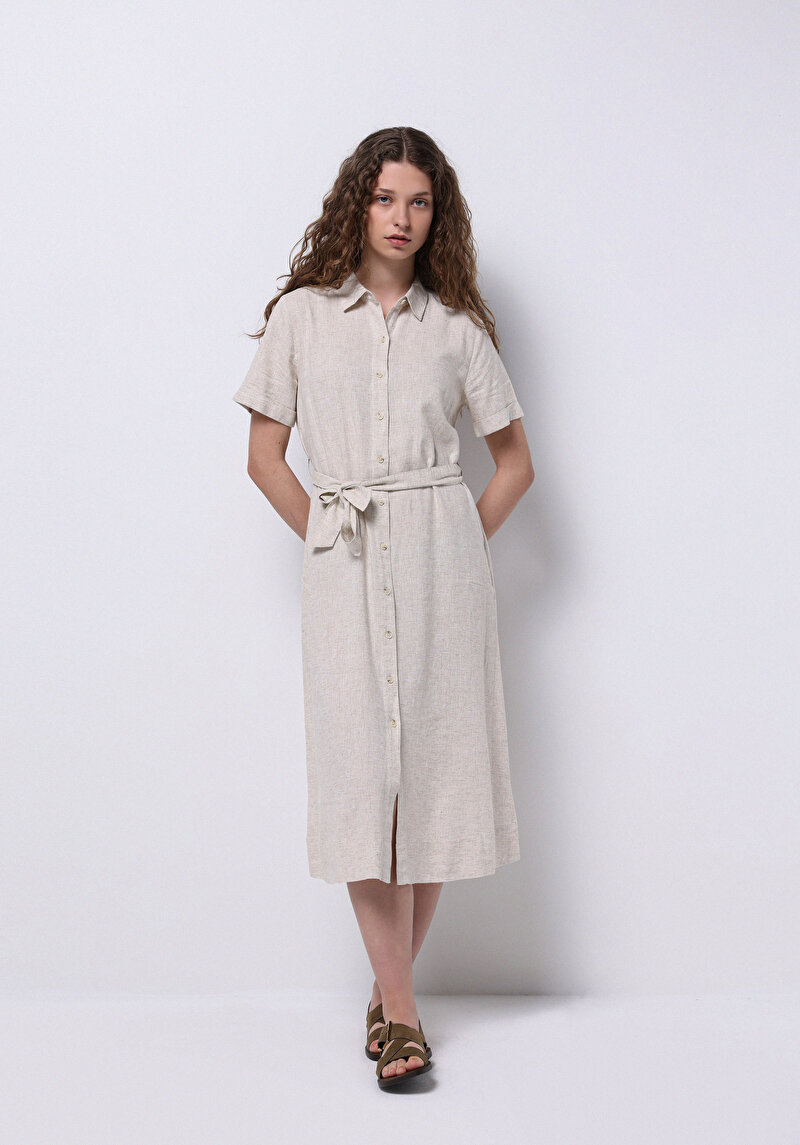 Imagine a Rochie Bej Pentru Femei Regular Fit