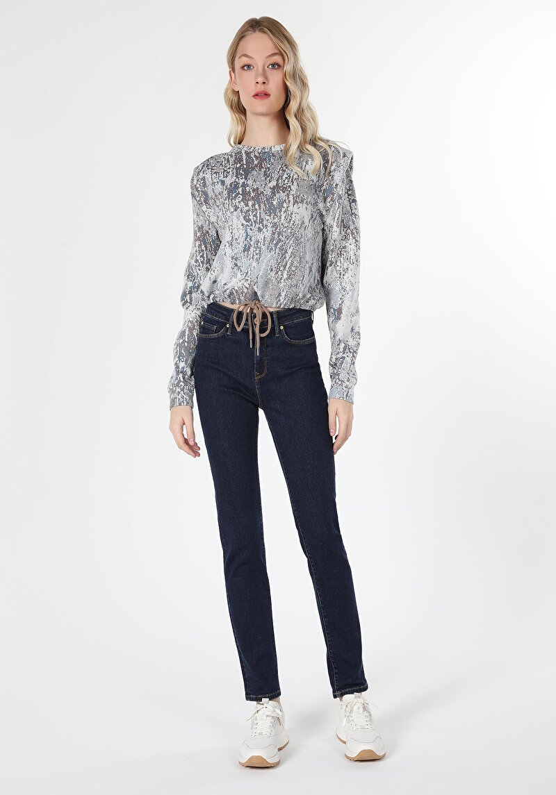 Afișați detalii pentru Pantaloni De Dama Denim Slim Fit 703 Carla Cl1056040