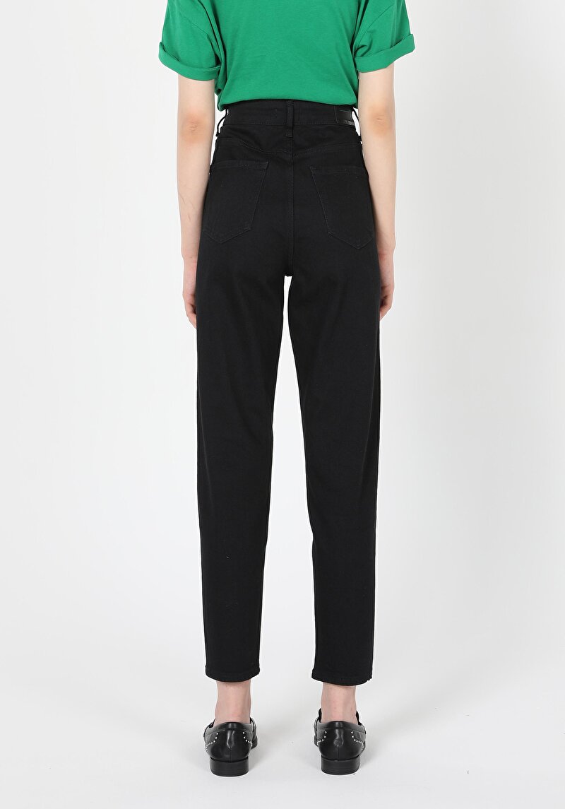 Imagine a Mom Fit Talie Ascendentă Micșorare Picior Blugi Din Denim Pentru Femei