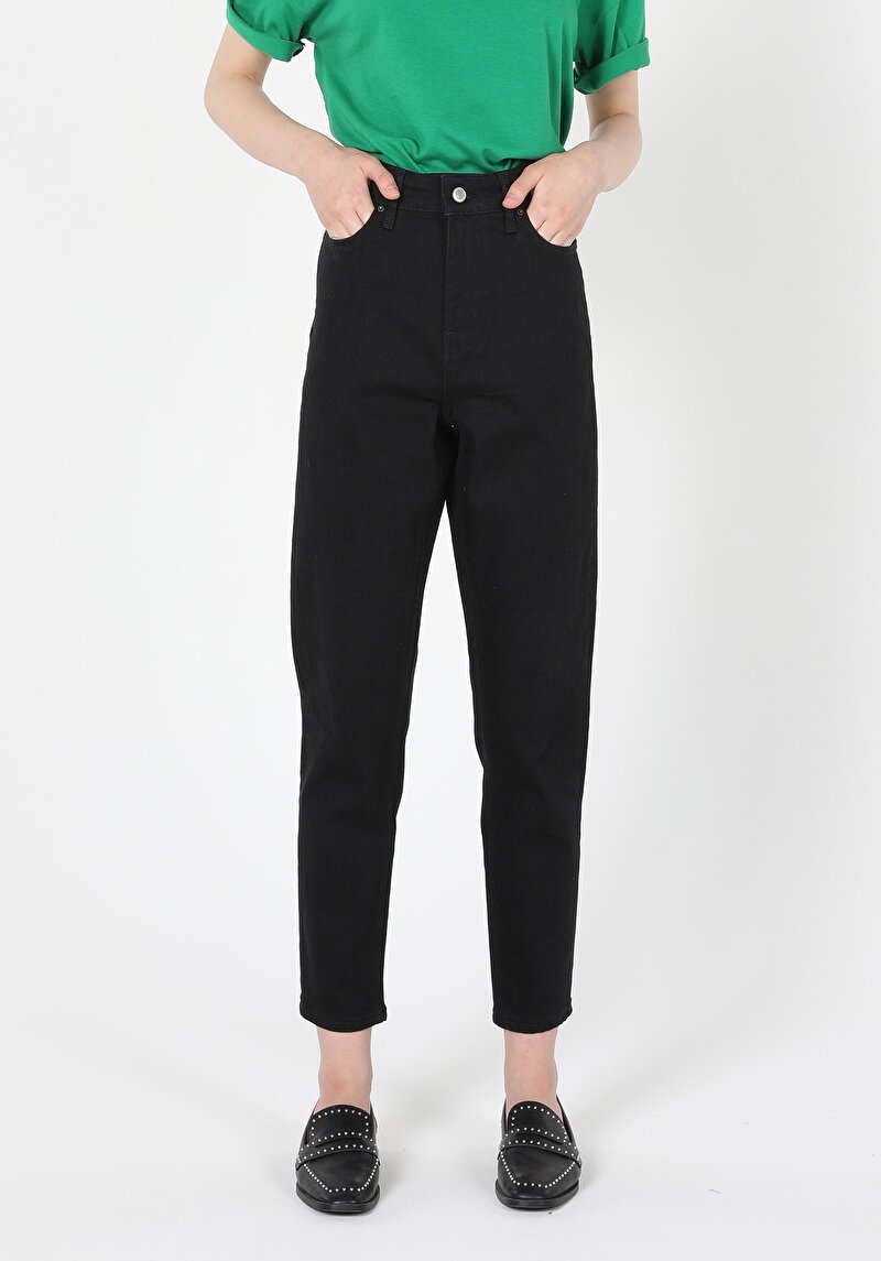 Afișați detalii pentru Mom Fit Talie Ascendentă Micșorare Picior Blugi Din Denim Pentru Femei