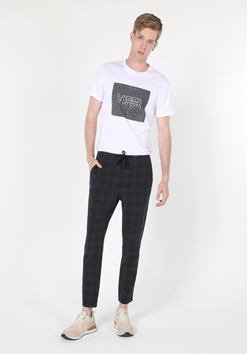 Imagine a Pantaloni De Barbati Albastru Marin Slim Fit  Cl1056074