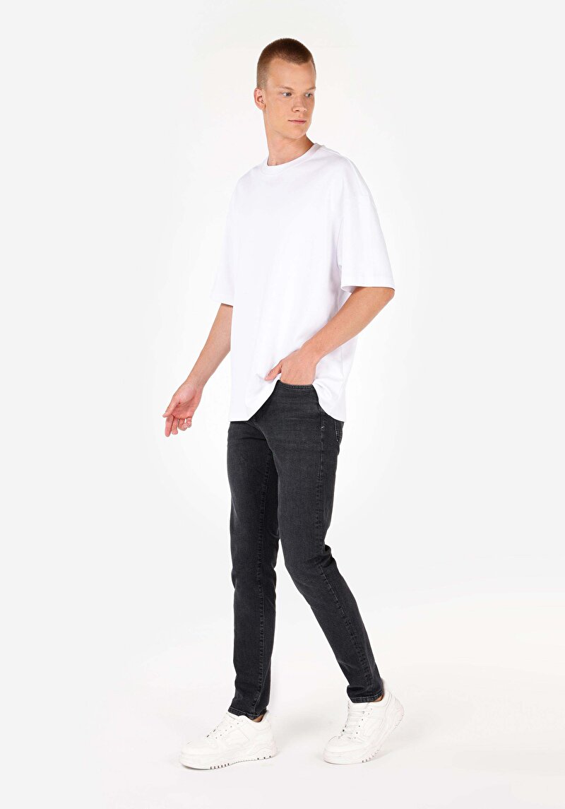 Imagine a Pantaloni De Barbati Negru Skinny Fit Cl1070610