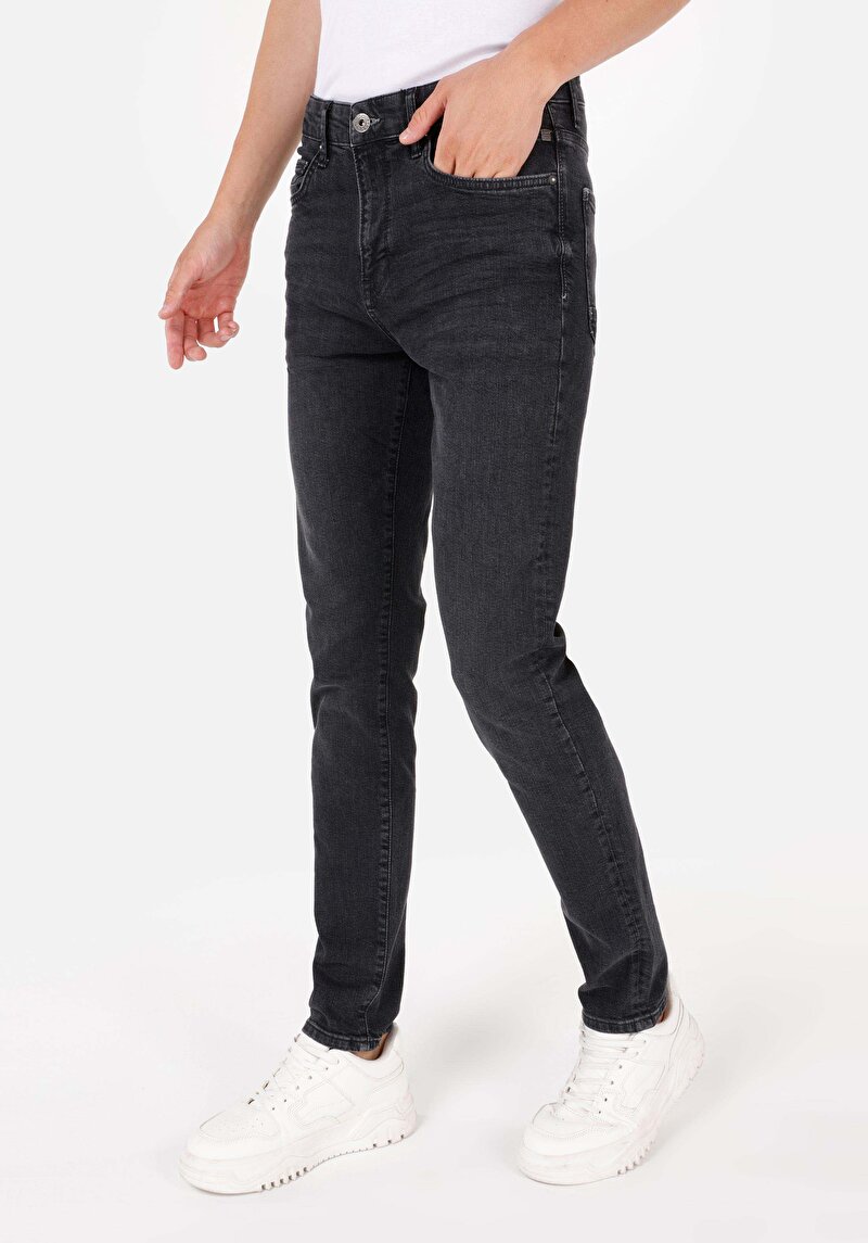 Afișați detalii pentru Pantaloni De Barbati Negru Skinny Fit  Cl1070610