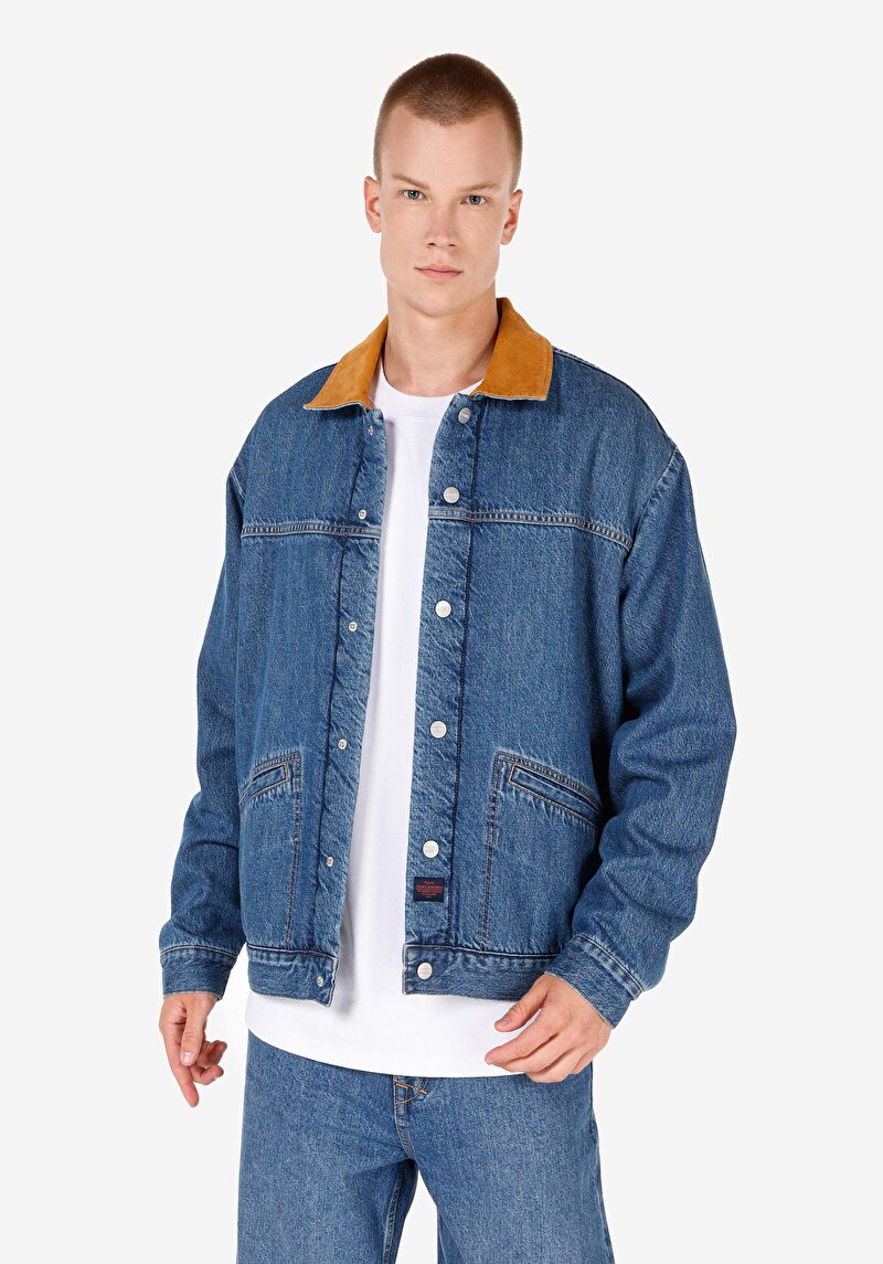 Imagine a Jachetă Albastră Pentru Bărbați Regular Fit