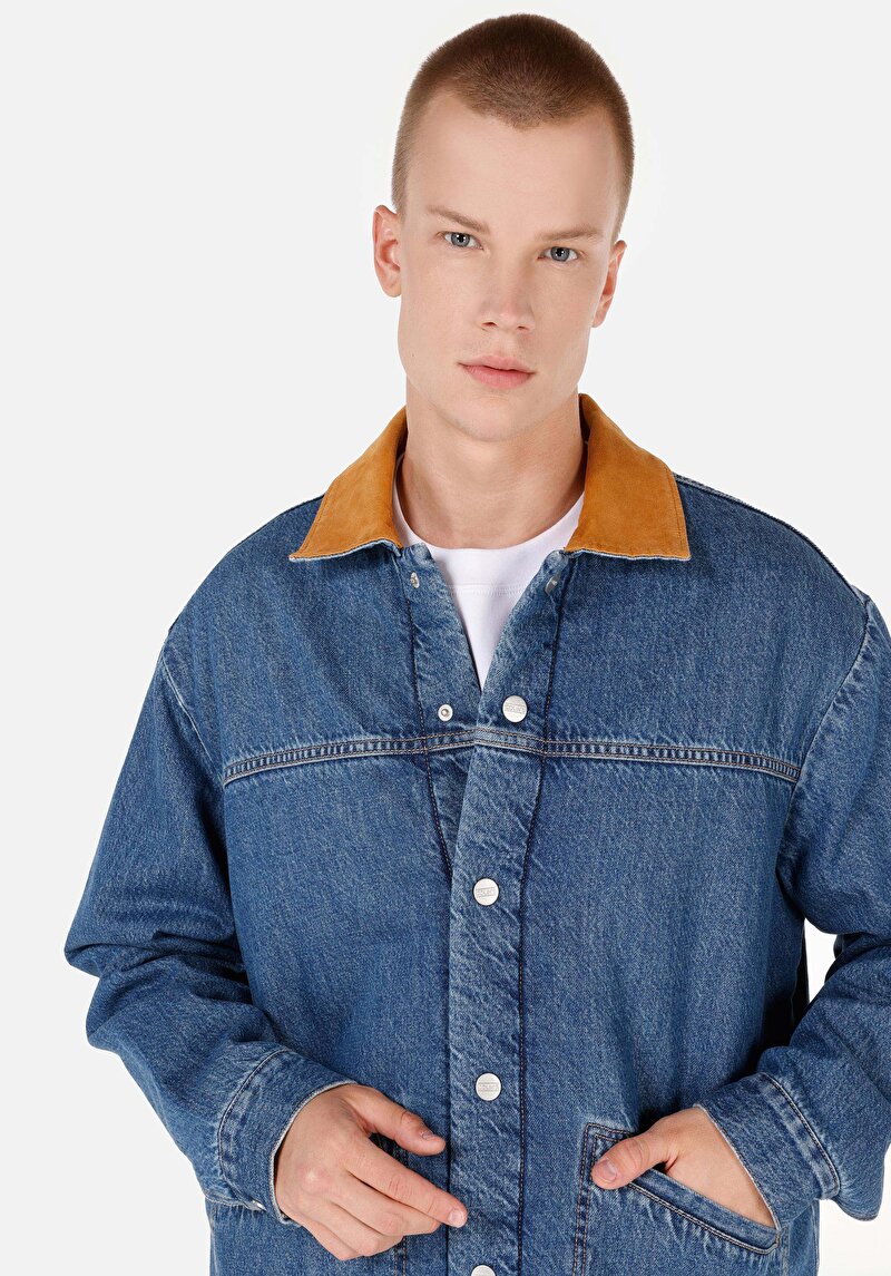 Afișați detalii pentru Jachetă Albastră Pentru Bărbați Regular Fit