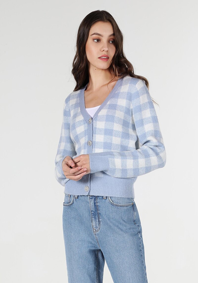 Imagine a Cardigan De Dama Albastru Cl1061964