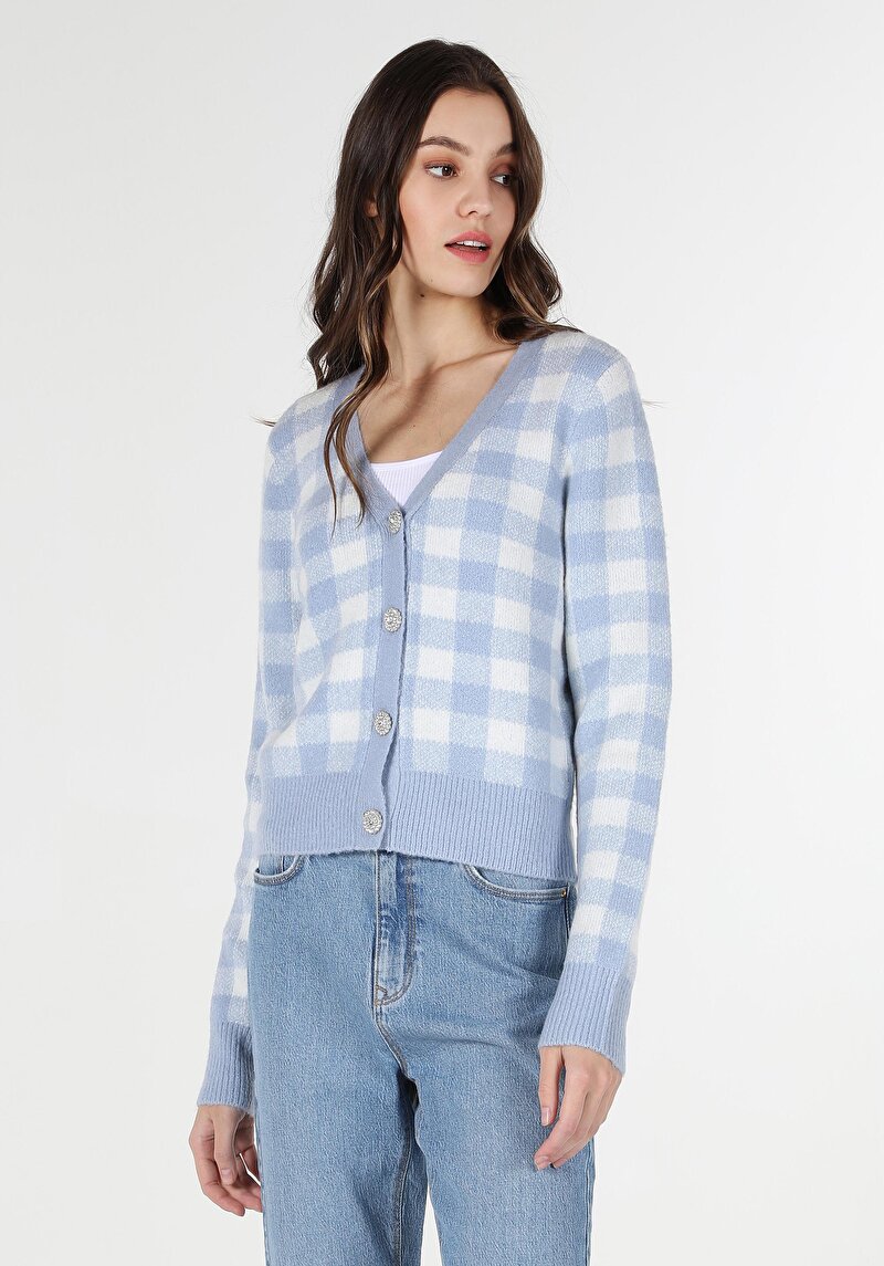 Imagine a Cardigan De Dama Albastru Cl1061964