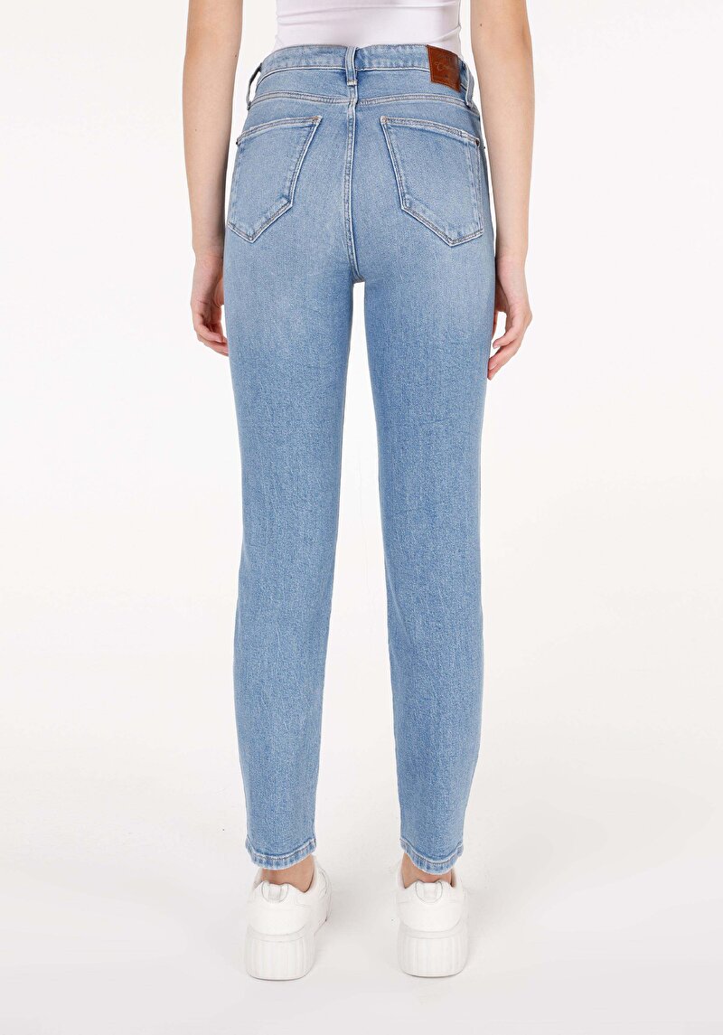 Imagine a Pantaloni De Dama Albastru Slim Fit 703 Carla Cl1070658