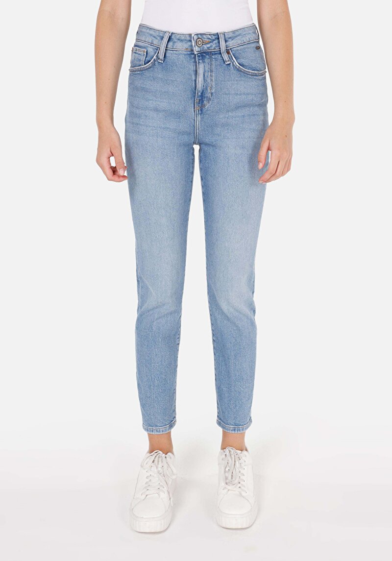 Imagine a Pantaloni De Dama Albastru Slim Fit 703 Carla Cl1070658