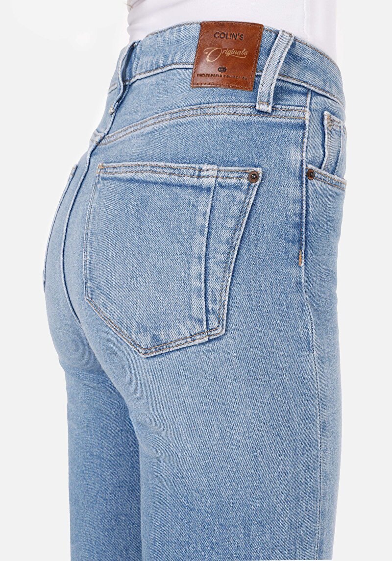 Afișați detalii pentru Pantaloni De Dama Albastru Slim Fit 703 Carla Cl1070658