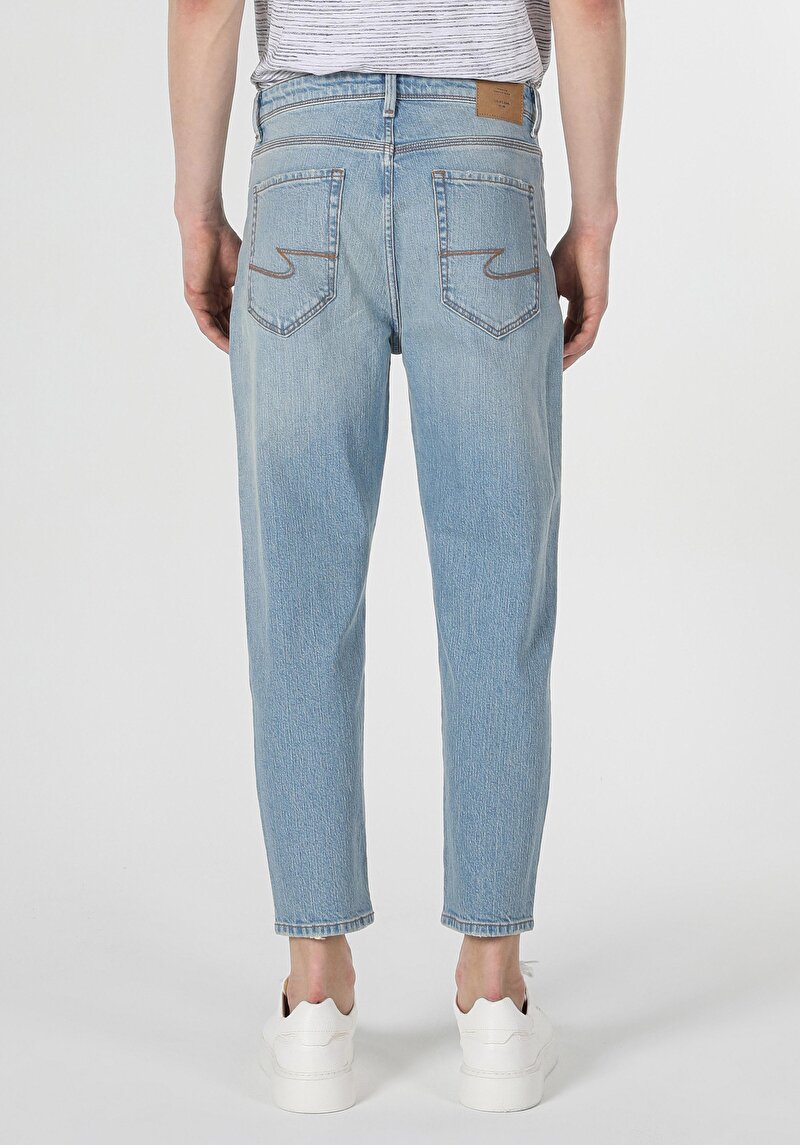 Imagine a Carrot Fit Drop Crotch Carrot Leg Blugi İndigo Pentru Bărbați