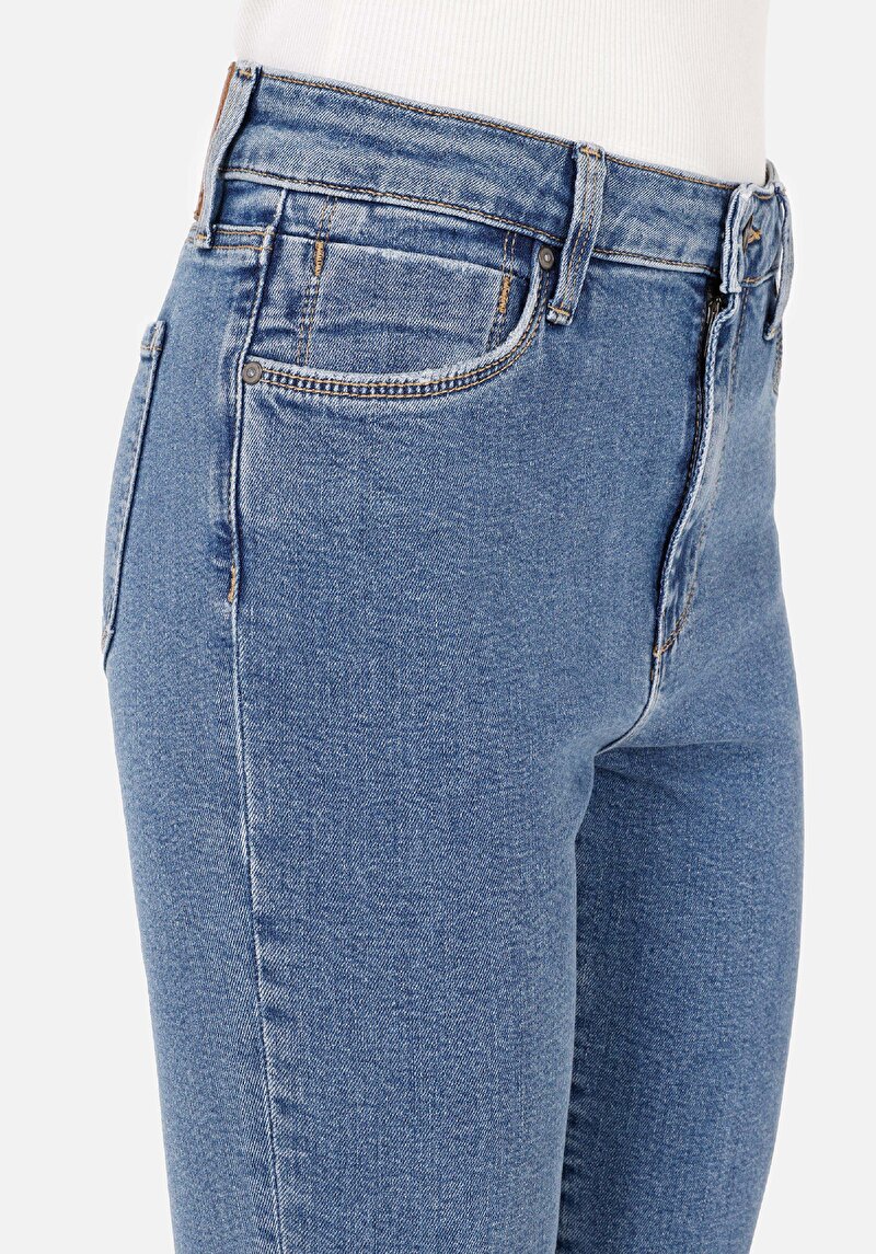 Afișați detalii pentru Pantaloni De Dama Albastru Skinny Fit 759 Lara Cl1070660