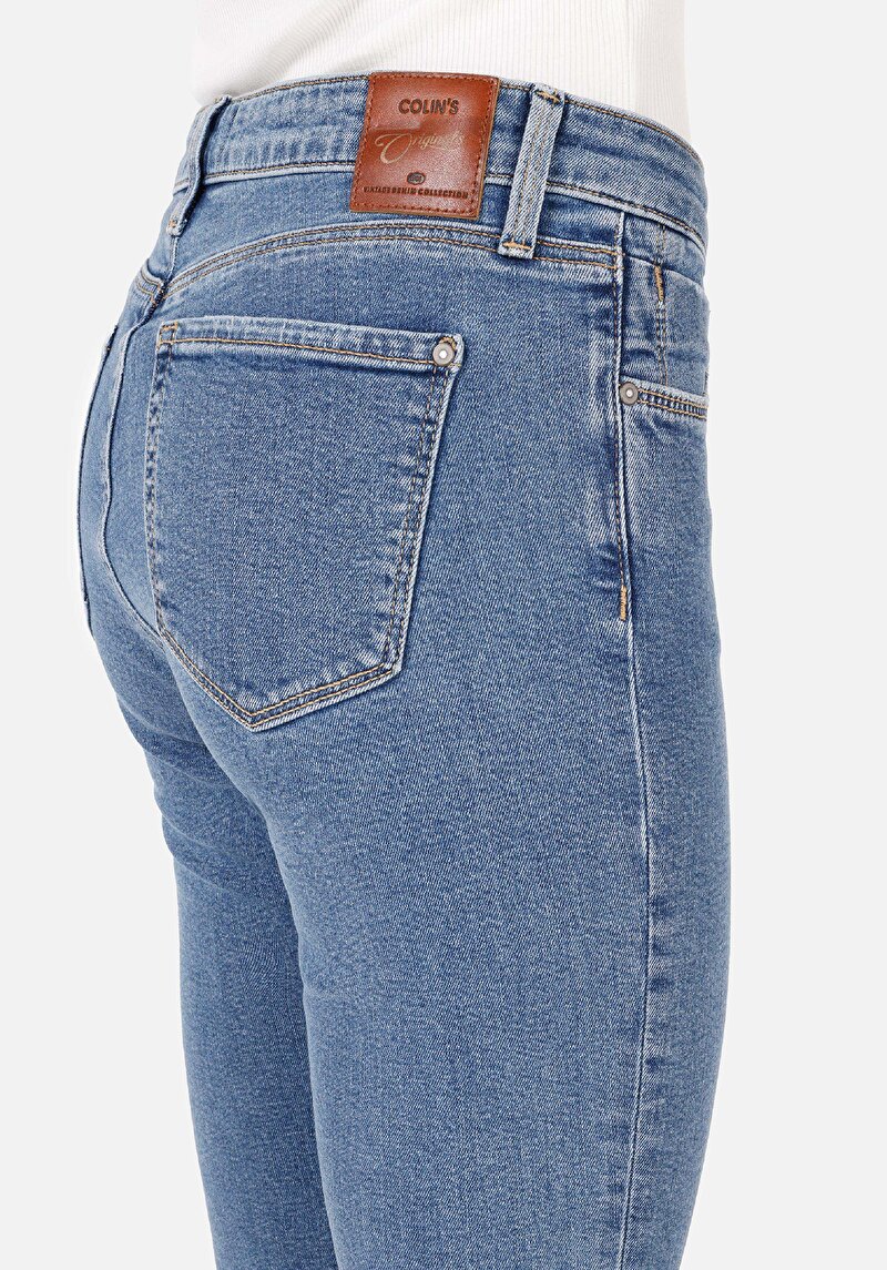 Afișați detalii pentru Pantaloni De Dama Albastru Skinny Fit 759 Lara Cl1070660