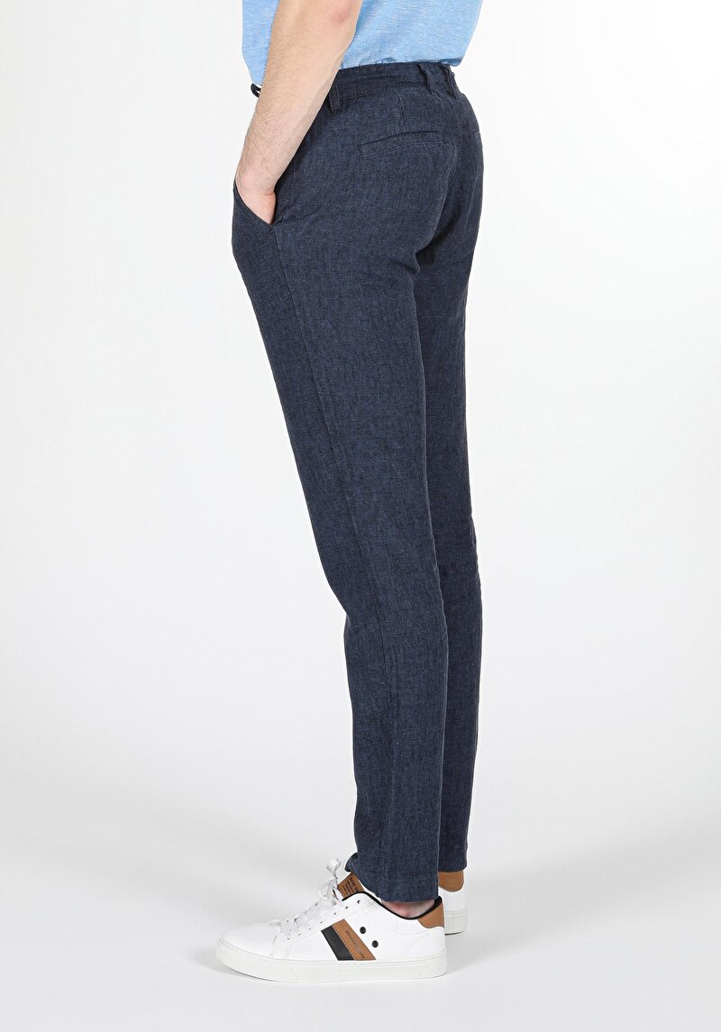 Afișați detalii pentru Pantaloni De Barbati Albastru Marin Regular Fit  Cl1059281