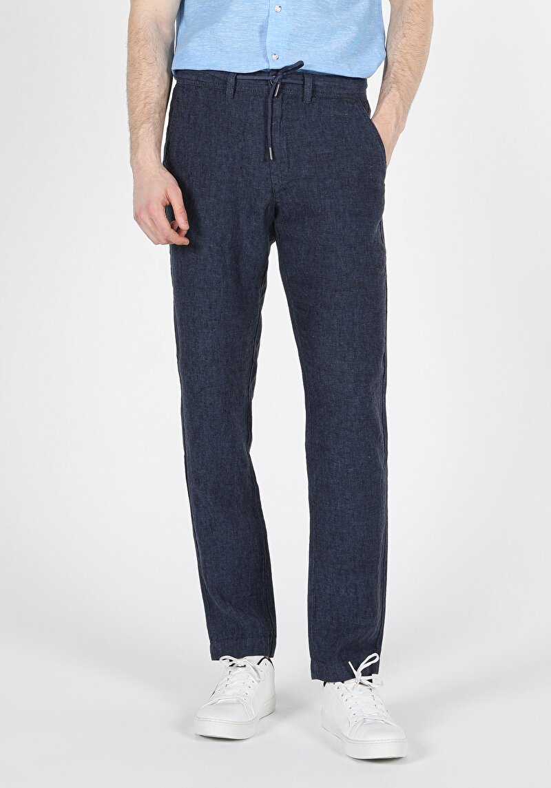 Afișați detalii pentru Pantaloni De Barbati Albastru Marin Regular Fit  Cl1059281