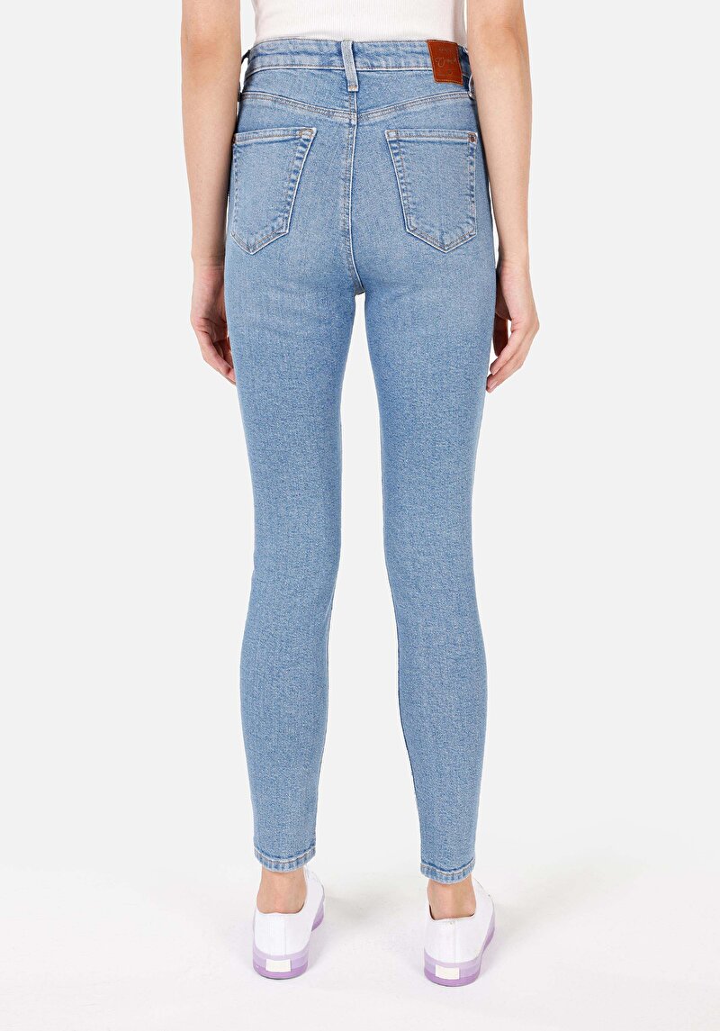 Imagine a Pantaloni De Dama Albastru Skinny Fit 760 Diana Cl1070663