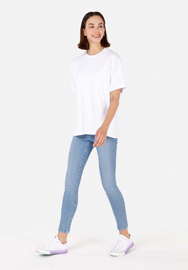 Afișați detalii pentru Pantaloni De Dama Albastru Skinny Fit 760 Diana Cl1070663