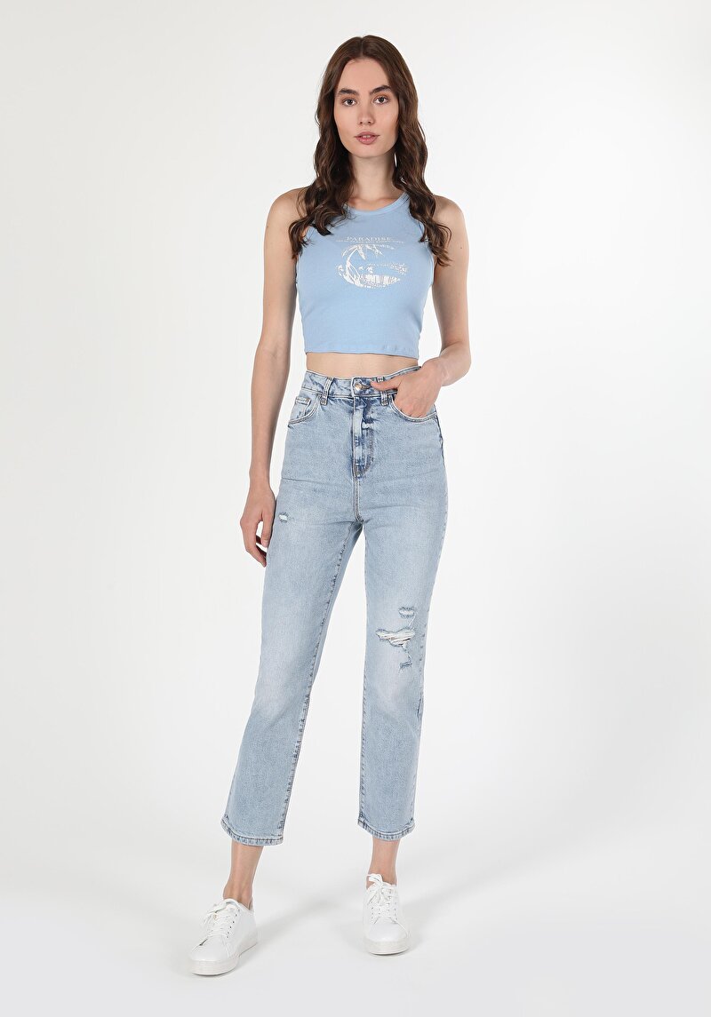 Imagine a Pantaloni De Dama Denim Straight Fit 884 Lauren Cl1059293