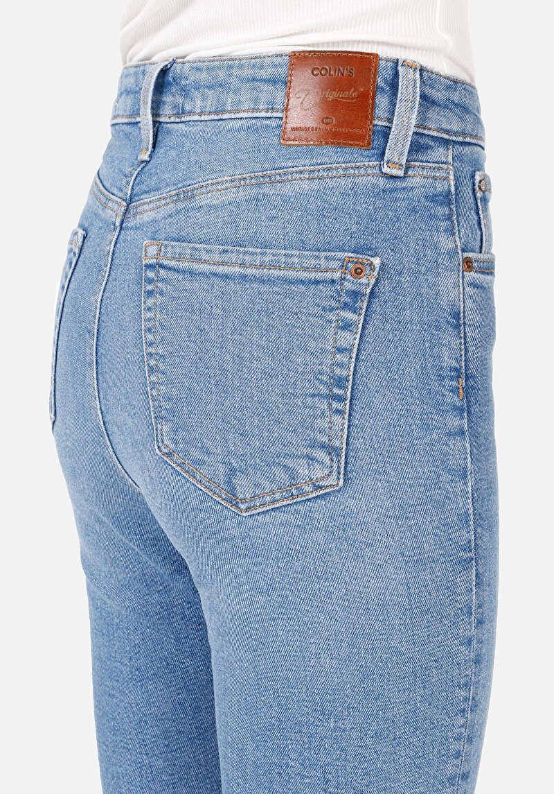 Afișați detalii pentru Pantaloni De Dama Albastru Skinny Fit 760 Diana Cl1070663