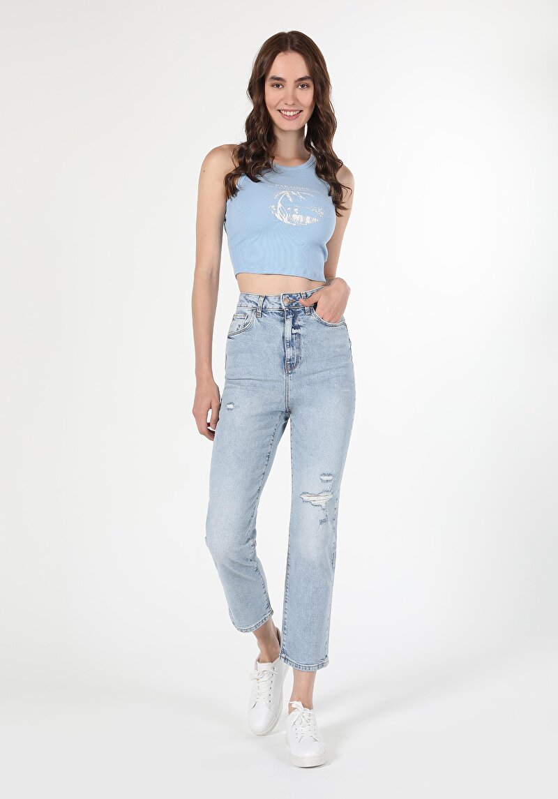Imagine a Pantaloni De Dama Denim Straight Fit 884 Lauren Cl1059293