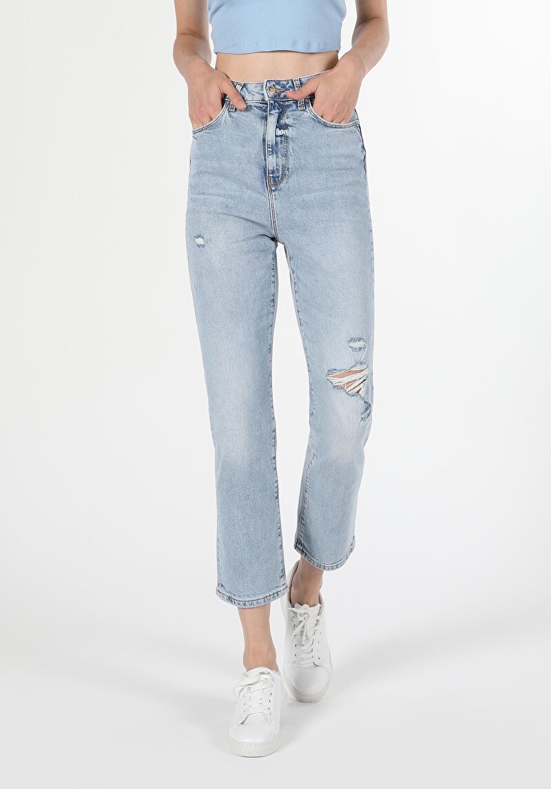 Afișați detalii pentru Pantaloni De Dama Denim Straight Fit 884 Lauren Cl1059293