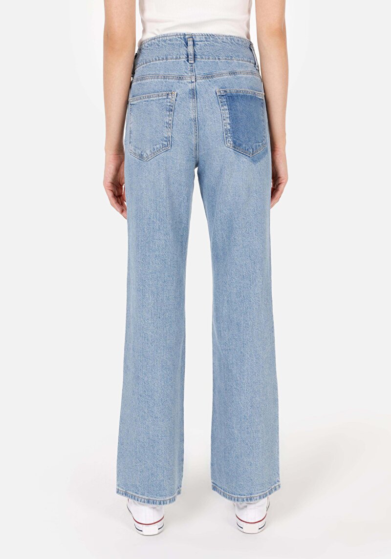 Imagine a Blugi İndigo Pentru Femei Regular Fit