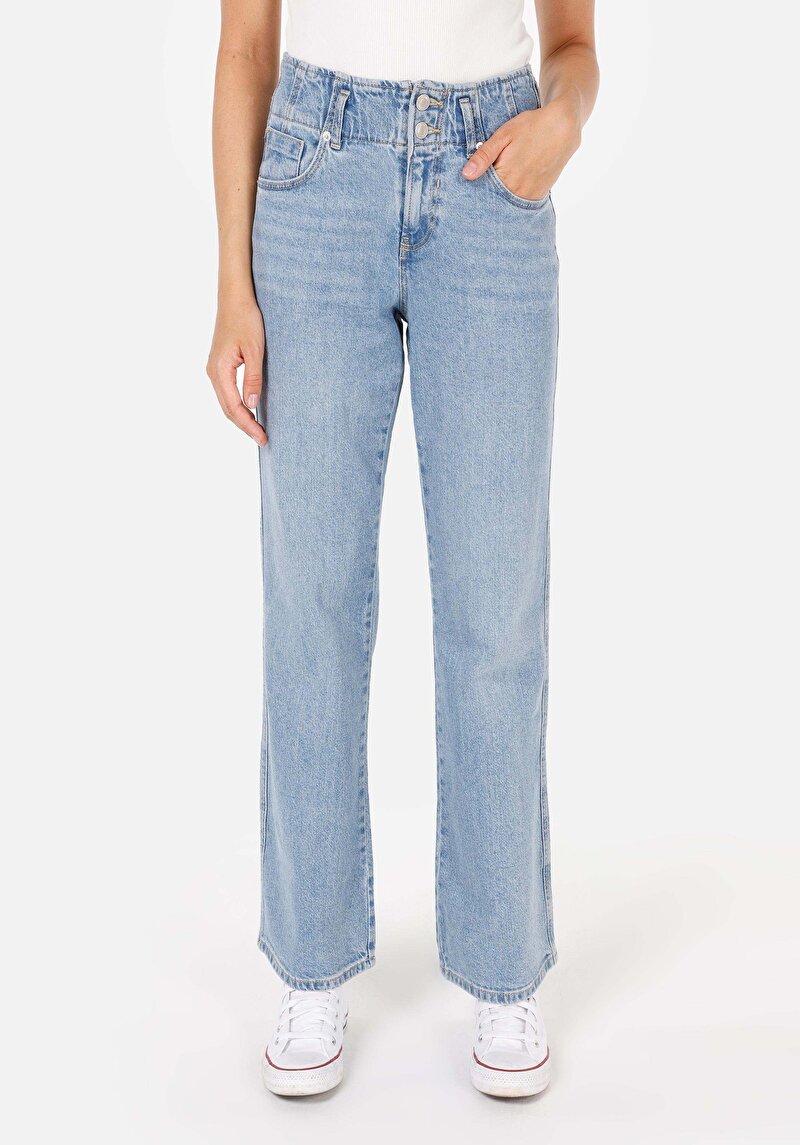 Imagine a Blugi İndigo Pentru Femei Regular Fit