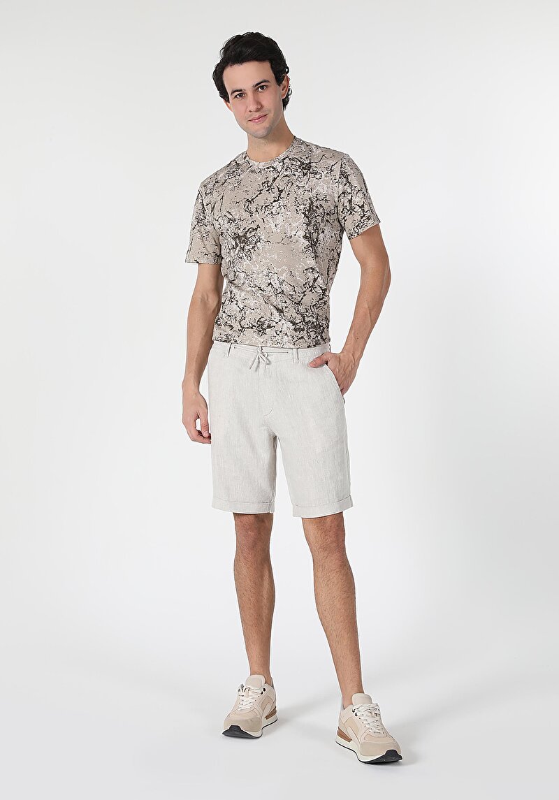 Imagine a Short / Pantaloni Scurti De Barbati Alb Regular Fit  Cl1059318