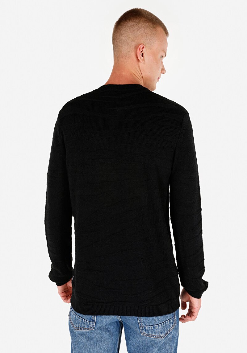 Imagine a Pulover De Barbati Negru Regular Fit Cl1069901