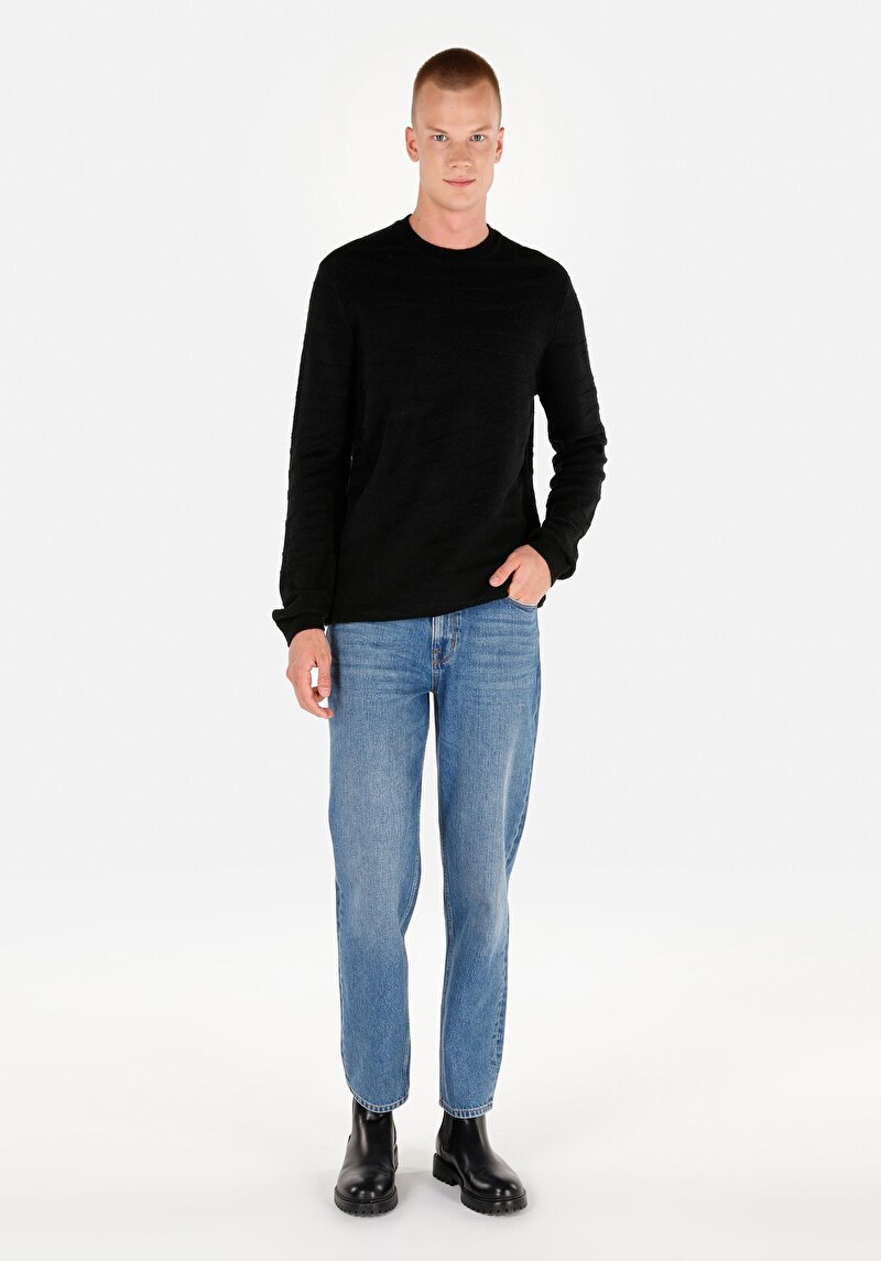 Imagine a Pulover De Barbati Negru Regular Fit Cl1069901