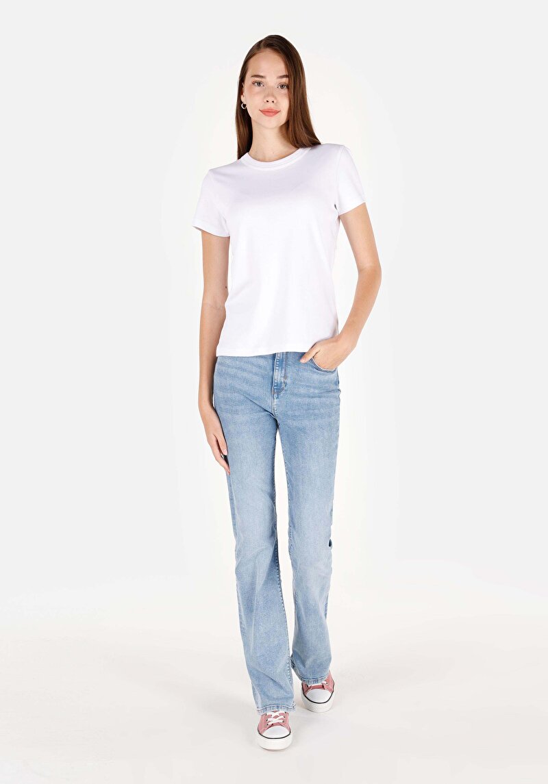 Imagine a Pantaloni De Dama Albastru Regular Fit 791 Monica Cl1070667