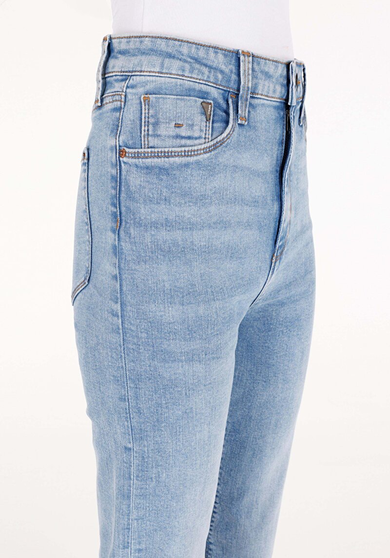 Afișați detalii pentru Pantaloni De Dama Albastru Regular Fit 791 Monica Cl1070667