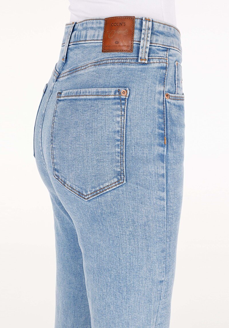 Afișați detalii pentru Pantaloni De Dama Albastru Regular Fit 791 Monica Cl1070667