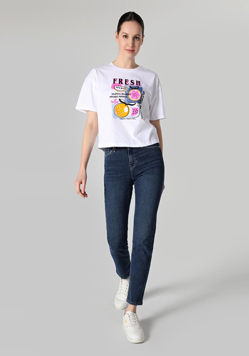 Imagine a Pantaloni De Dama Albastru Slim Fit 703 Carla Cl1062157