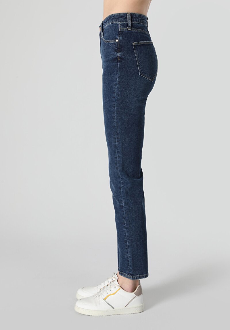 Afișați detalii pentru Pantaloni De Dama Albastru Slim Fit 703 Carla Cl1062157