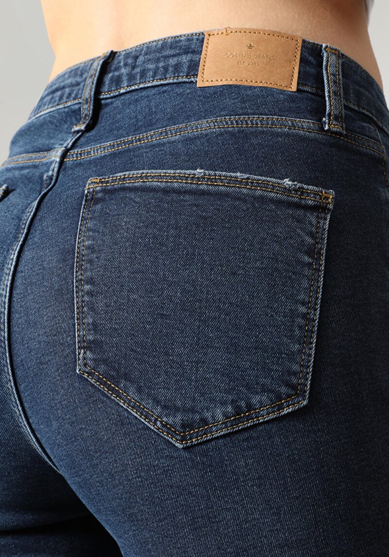 Afișați detalii pentru Pantaloni De Dama Albastru Slim Fit 703 Carla Cl1062157