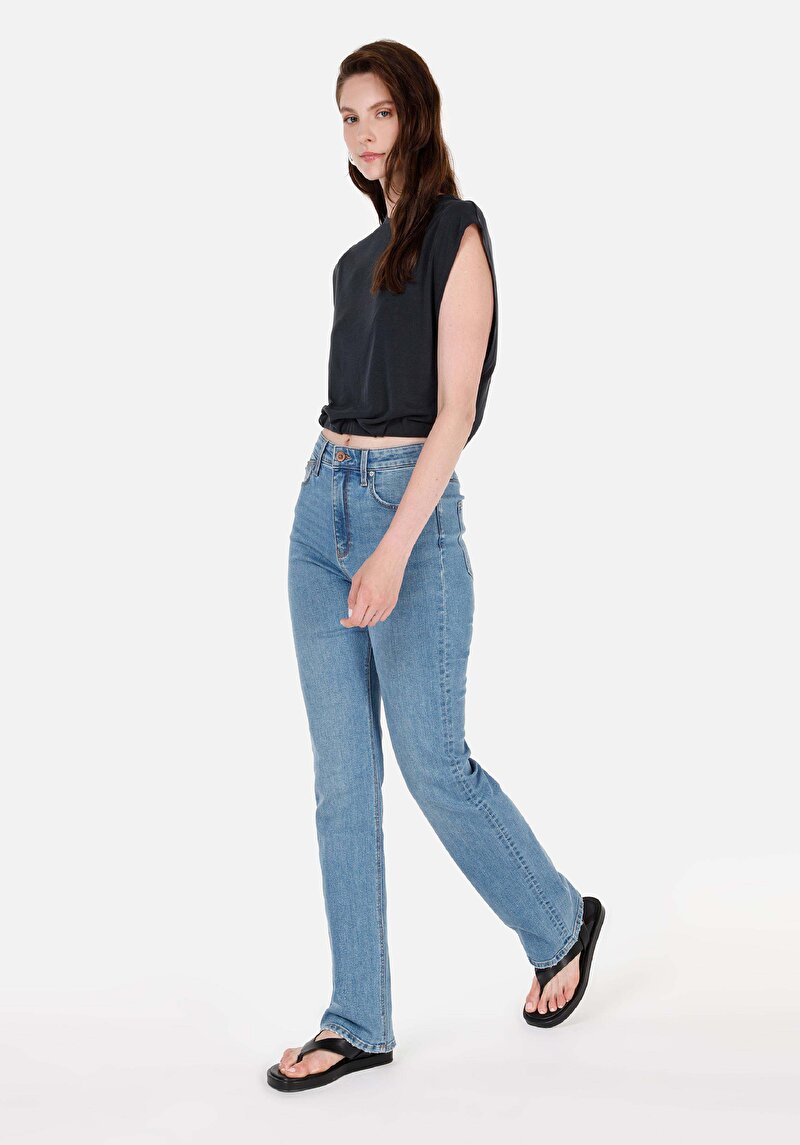 Afișați detalii pentru Pantaloni De Dama Denim Regular Fit 792 Mila Cl1070668