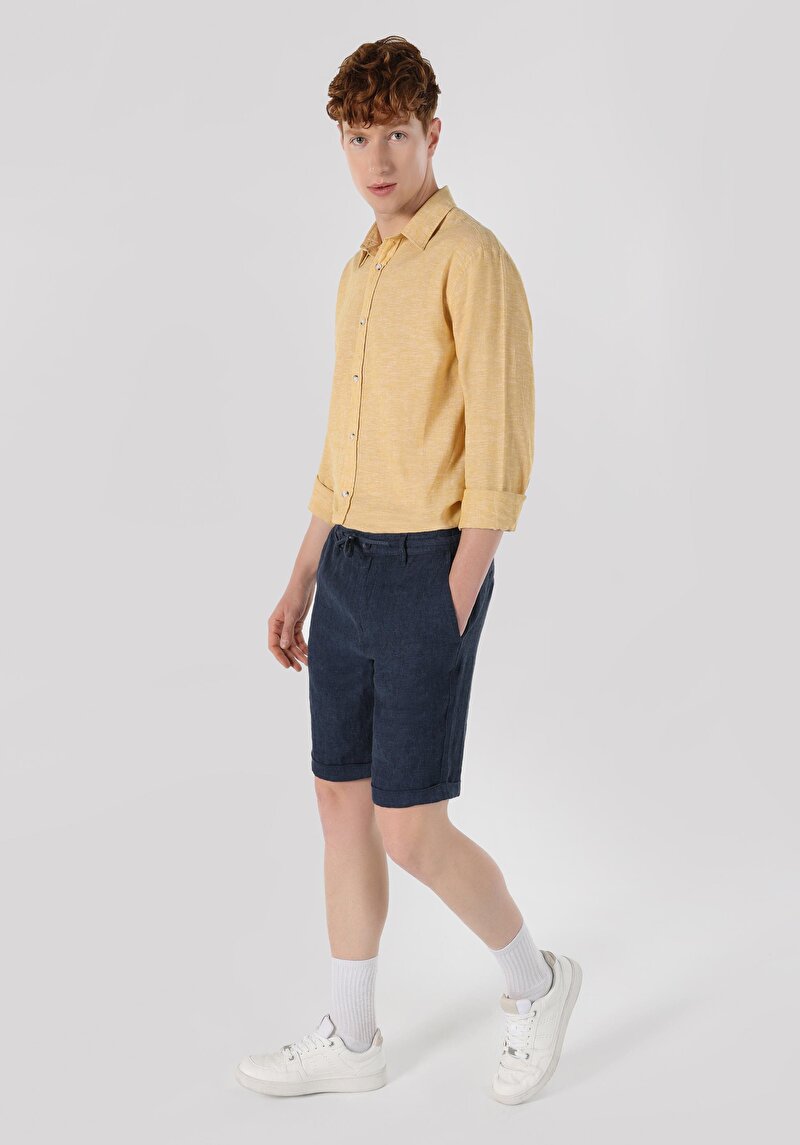 Imagine a Short / Pantaloni Scurti De Barbati Albastru Marin Regular Fit Cl1063618