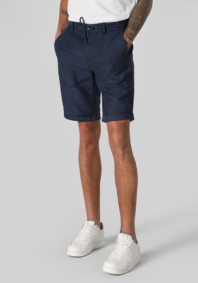 Imagine a Short / Pantaloni Scurti De Barbati Albastru Marin Regular Fit  Cl1063618