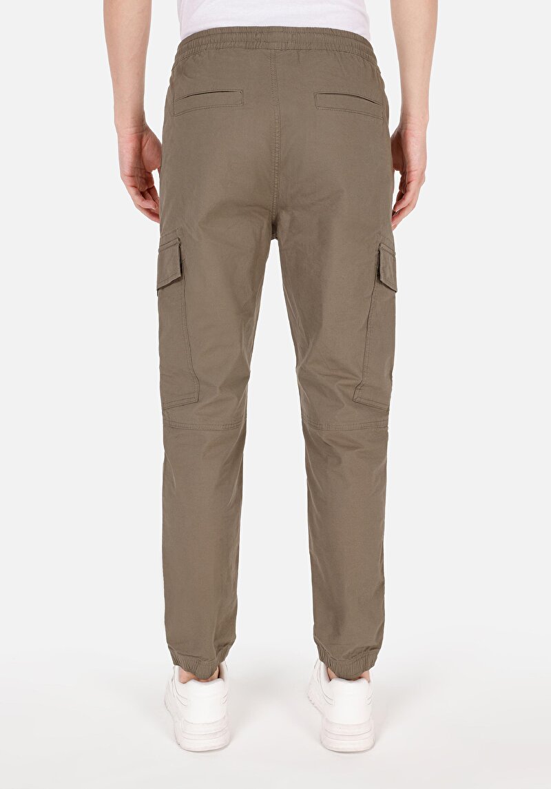 Afișați detalii pentru Pantaloni Verzi Elastici Cu Talie Medie Jogger Slim Jogger