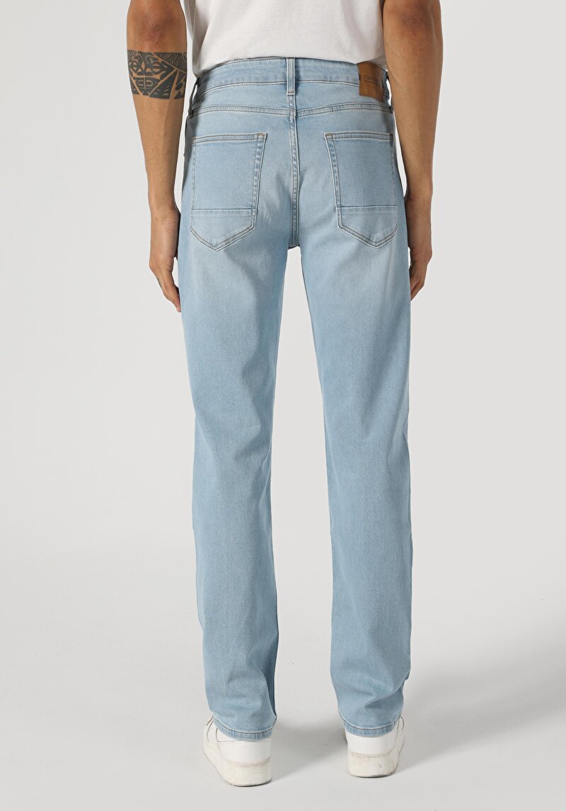 Afișați detalii pentru Pantaloni De Barbati Albastru Deschis Regular Fit 045 David Cl1063727