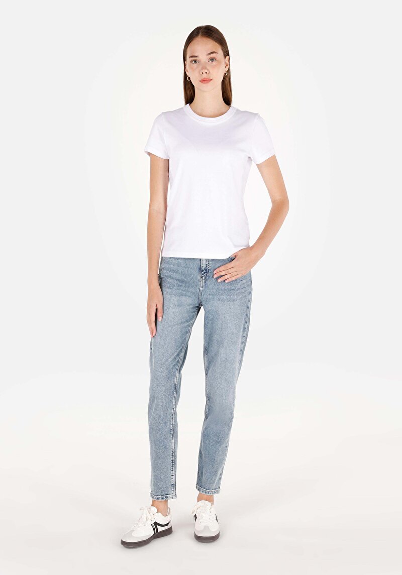 Imagine a Pantaloni De Dama Albastru Mom Fit 896  Maria Cl1070699