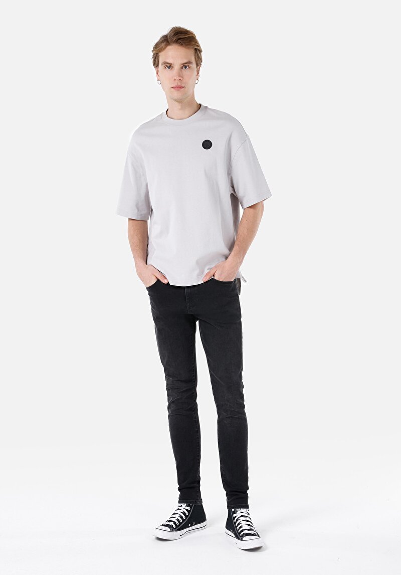 Imagine a Blugi Din Denim Pentru Bărbați Cu Talie Joasă Și Talie İngustă Slim Fit