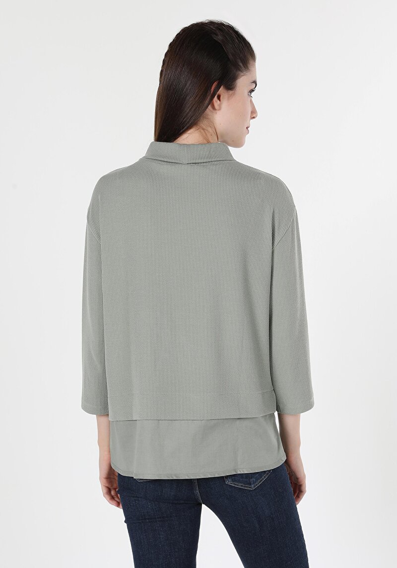 Imagine a Tricou Cu Maneca Lunga De Dama Verde Cl1060594