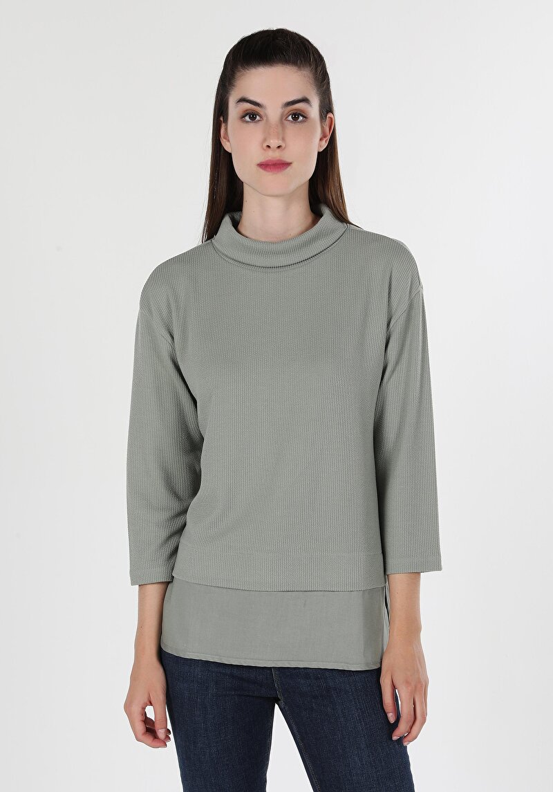 Afișați detalii pentru Tricou Cu Maneca Lunga De Dama Verde   Cl1060594