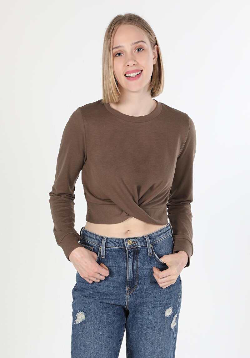 Afișați detalii pentru Tricou Cu Maneca Lunga De Dama Maro   Cl1060595