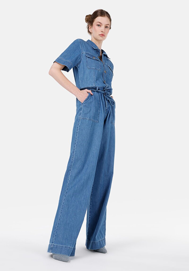 Imagine a Blugi İndigo Pentru Femei Regular Fit